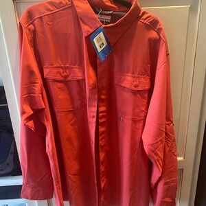 Men's Red Button-Up sunshirt